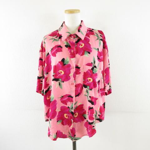 ム*ん様 RED VALENTINO ピンク シースルードット柄 半袖ブラウス レッド ヴァレンティノ RED VALENTINO シアーシャツ ブラウス