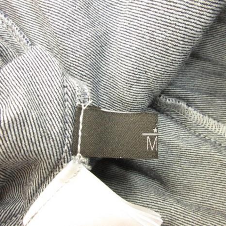 ミーア Mia デニムワンピース フリル ノースリーブ ミモレ丈 紺 38