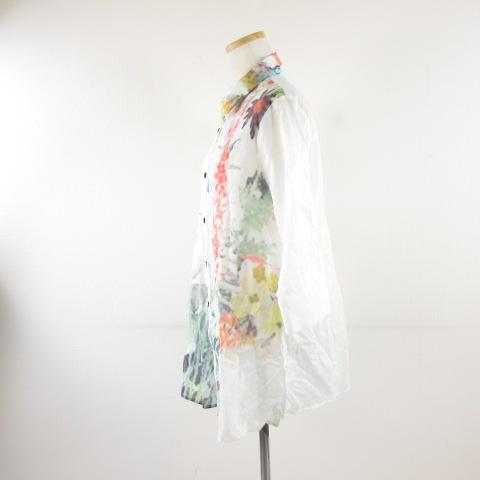 ZIN KATO - 美品 インポートロッサ Rossa 総柄 チュニック ブラウス シャツ 42 ZIN KATO - 美品 インポートロッサ Rossa 総柄 チュニック