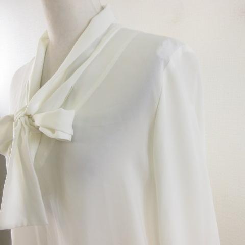 極美品◎セオリーリュクス 23SS ボウタイブラウス グレージュ 洗える S Theory luxe - Theory luxe 21ss プルオーバーボウタイブラウスの通販