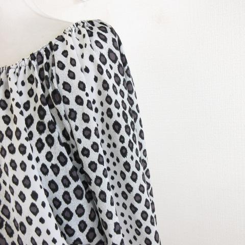 伊太利屋　ヒョウ柄　カットソーチュニック イタリヤ 伊太利屋 カットソー チュニック 七分袖 ヒョウ柄 総柄