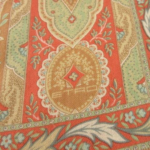 ETRO（エトロ） 大判ストール スカーフ ペイズリー柄 茶 緑 *A709