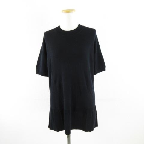 theory サマーニット theory luxe（セオリーリュクス） サマーニット 七分袖 紺 38 *A859