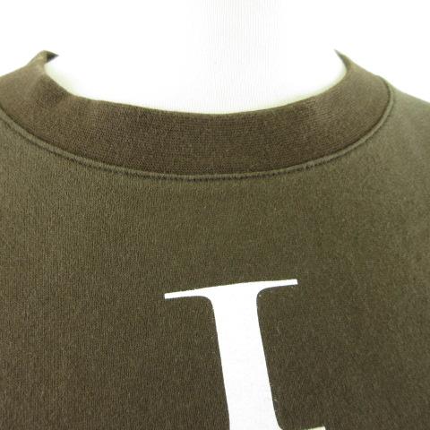 トーマスマグパイ THOMAS MAGPIE カットソー Tシャツ 半袖 プリント 茶