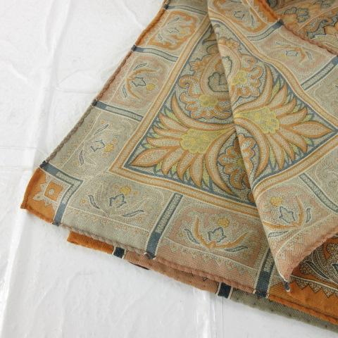 ETRO（エトロ） 大判ストール スカーフ 総柄 緑 ベージュ *A94