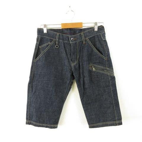 未使用品 ハイダウェイ ニコル HIDEAWAYS ハーフデニムパンツ 紺 44 
