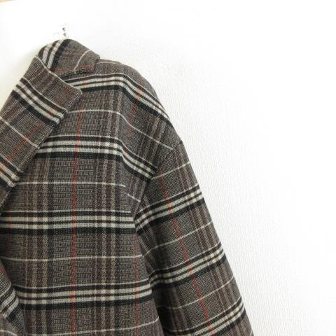 レイビームス Ray Beams ダブルチェスターコート チェック 長袖 ロング