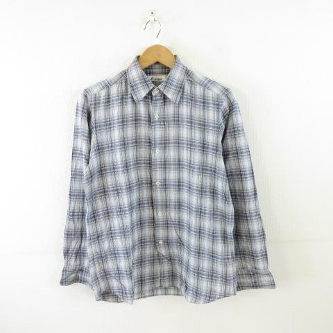agnes b. HOMME アニエスベーオム Agnes homme チェックシャツ 長袖 青 