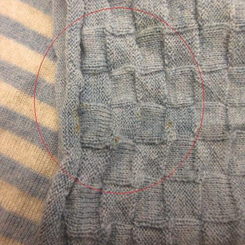 【中古】インポートロッサ ニット セーター 長袖 ハイネック ボーダー 青 46 *T661 レディース インポートロッサ ニット セーター 長袖 ハイネック ボーダー 青 46