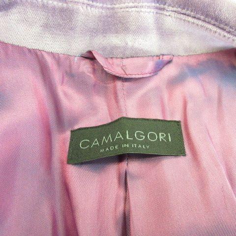 カマルゴリ CAMALGORI ベロアジャケット テーラード 長袖 紫 46 *A420 