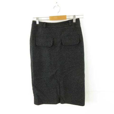 未使用品 XIAN CHUN ひざ丈スカート タイト 黒 *A569 レディース