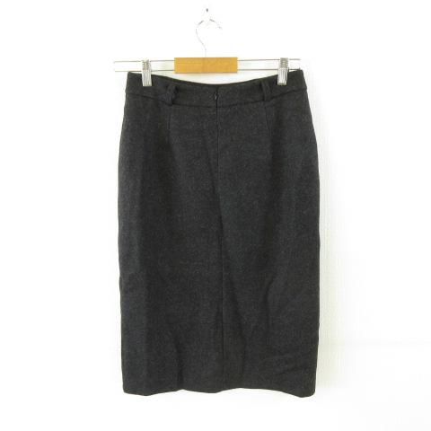 未使用品 XIAN CHUN ひざ丈スカート タイト 黒 *A569 レディース