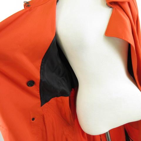 【中古】コーチ COACH トレンチコート ロング 長袖 オレンジ M *A617 レディース COACH（コーチ） トレンチコート ロング 長袖 オレンジ M *A617