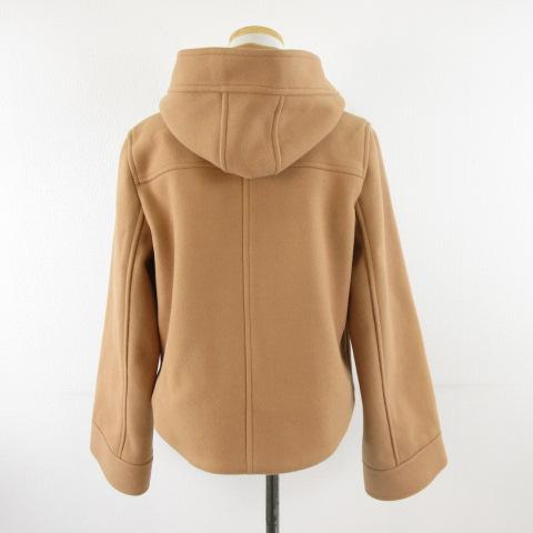 未使用品 エムドゥ M.deux フーディショートコート 長袖 茶 38 *A996 