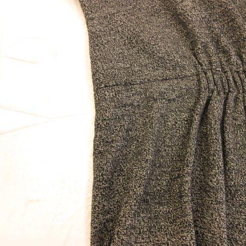 セイ TSE ニットワンピース ひざ丈 五分袖 黒 M *A50 レディース  