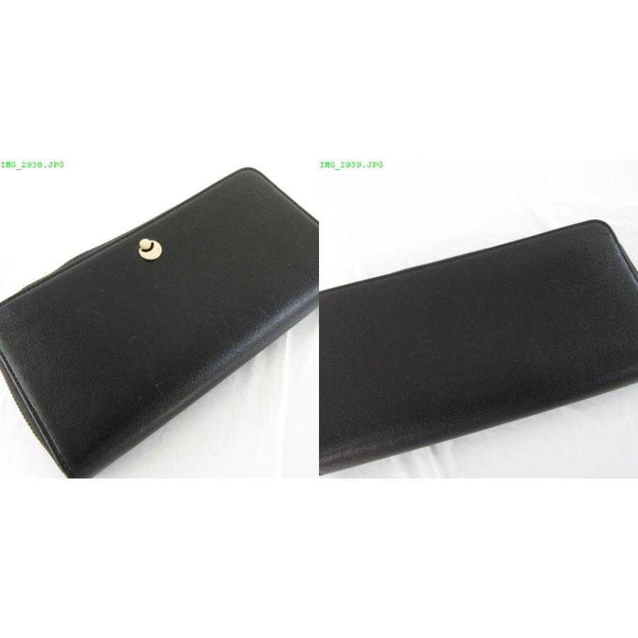 agnes b.（アニエスベー） 長財布 ラウンドファスナー レザー 黒 *A344
