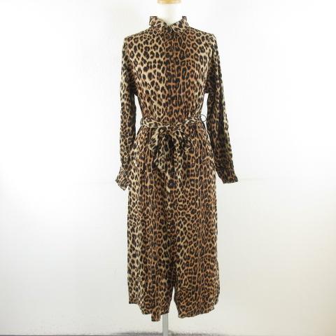 美品　roberto cavalli 総柄　ヒョウ柄 長袖ワンピース　イタリア製 レオパード柄ロングワンピース - ベルーナ【公式】
