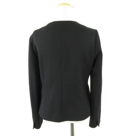 ノーリーズ Nolley's Sophi ノーカラー ジャケット 長袖 黒 40 *A37