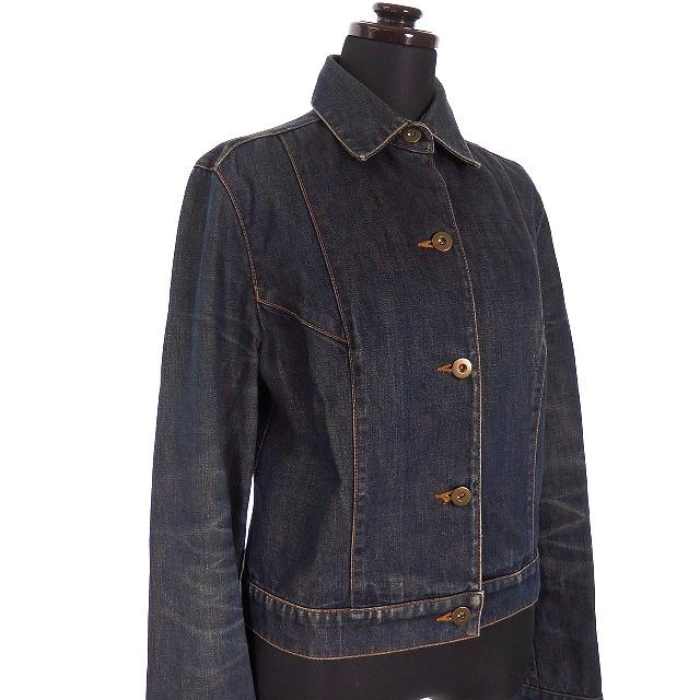 中古 22オクトーブル 22 Octobre ジャケット デニム Gジャン ジージャン 長袖 M ブリーチ ブルー レディース 21