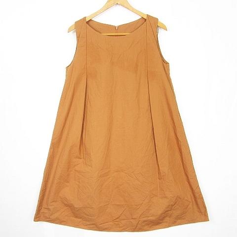 シンプリシテェ Simplicite ワンピース ノースリーブ Aライン 膝下丈 綿 ブラウン Kz2518 レディース 119 ブランド古着販売のベクトル 通販 Yahoo ショッピング