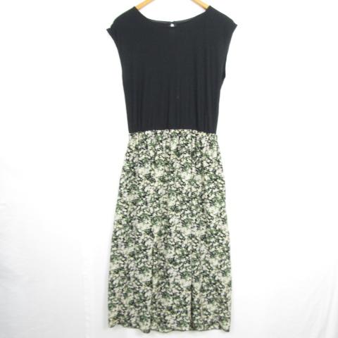 ロペピクニック Rope Picnic ワンピース ノースリーブ ロング丈 ブラック 38 花柄 Ky0210 レディース 119 ブランド古着販売のベクトル 通販 Yahoo ショッピング