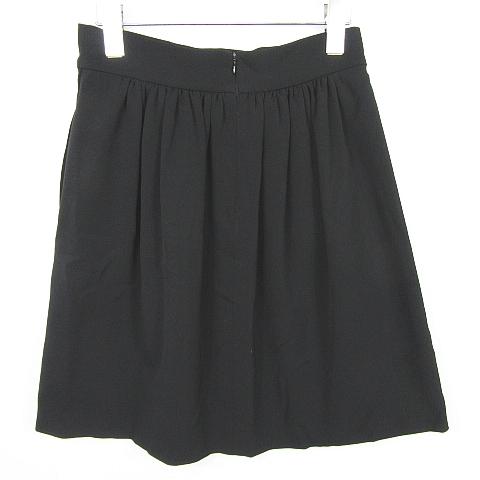 ブルーガール BLUGIRL スカート フレア 膝丈 ウール 40 ブラック  