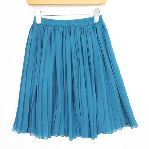 ロイスクレヨン Lois CRAYON スカート 膝丈 プリーツ シフォン 無地 M  