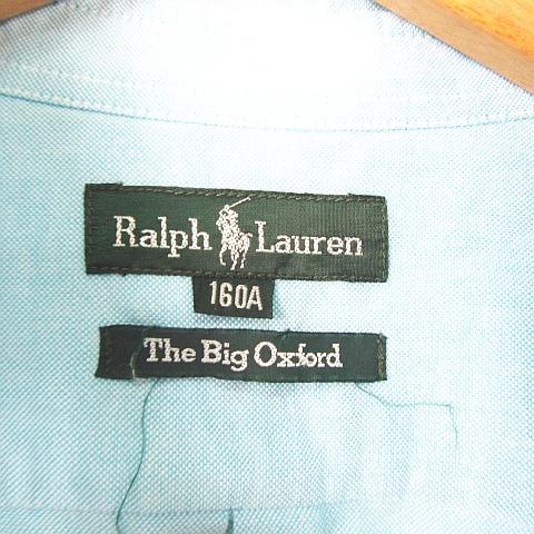 ラルフローレン RALPH LAUREN The Big Oxford BD シャツ 長袖 綿 160A ライトブルー ワンポイント 刺繍 kz7634 キッズ｜vectorpremium｜05