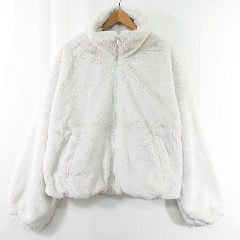 GUESS フェイクファージャケット　オフホワイト　サイズM GUESS フェイクファージャケット オフホワイト サイズM - メルカリ