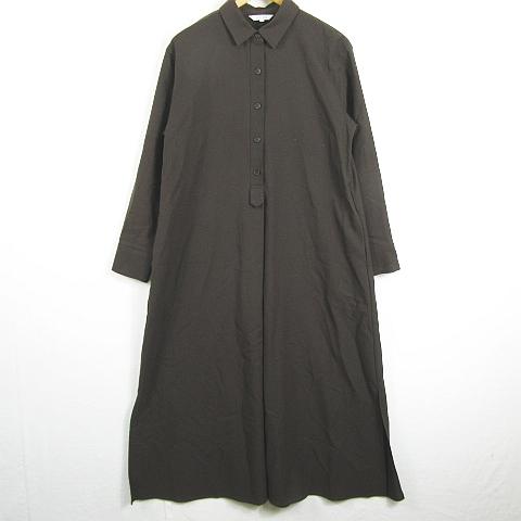 プラステ PLST シャツ ワンピース ロング丈 長袖 Aライン