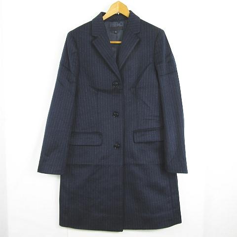 ユニクロ（UNIQLO） チェスターコート 毛 カシミヤ L ネイビー