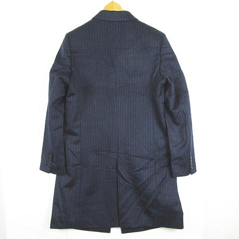 ユニクロ（UNIQLO） チェスターコート 毛 カシミヤ L ネイビー