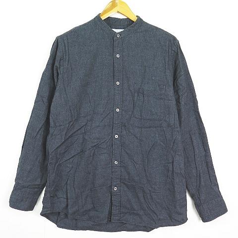 GLOBAL WORK（グローバルワーク） バンドカラー フランネルシャツ 長袖