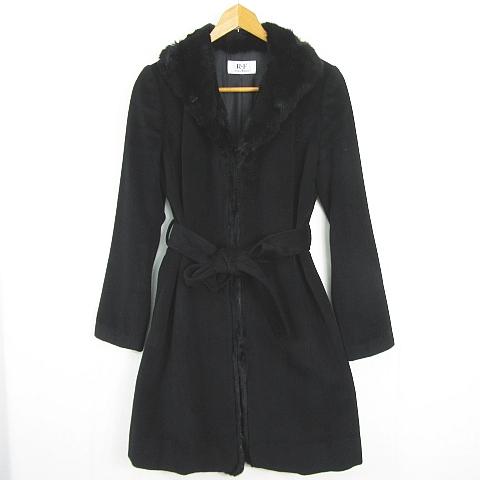 アールエフ R・F RF ロング コート ベルト付き ラビットファー