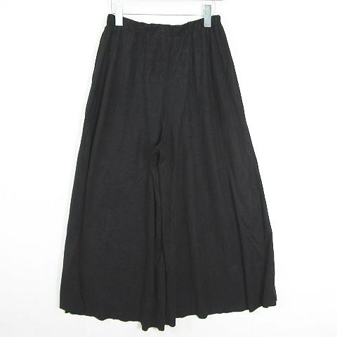 ゴア goa Natural VINTAGE GOA スウェード風 ワイドパンツ F ブラック