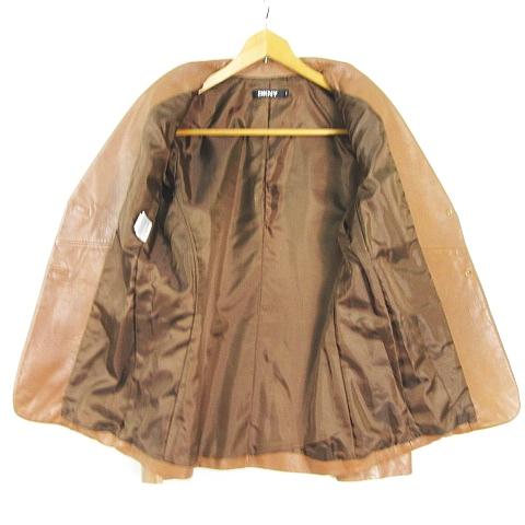 【未使用】ラムレザージャケットDKNY 4(ML) ダナキャランニューヨーク DKNY ラムレザー テーラード 2B ジャケット