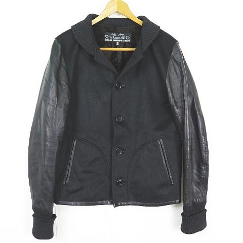 スロウガン SLOWGUN レザー スリーブ アワードジャケット スタジャン 2