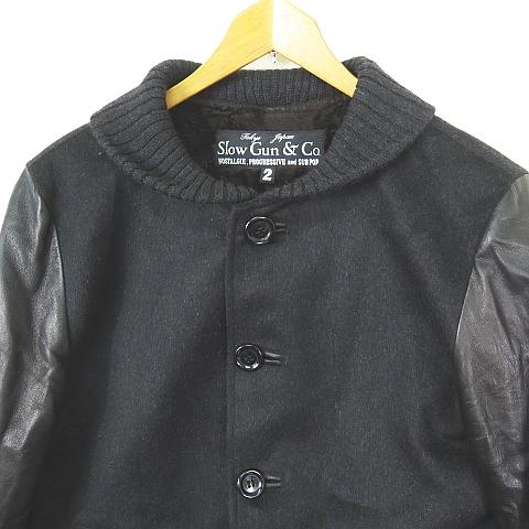 スロウガン SLOWGUN レザー スリーブ アワードジャケット スタジャン 2