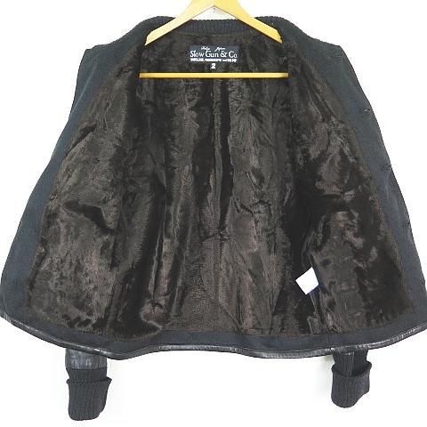 スロウガン SLOWGUN レザー スリーブ アワードジャケット スタジャン 2