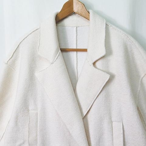 ZARA（ザラ） ウール混 金ボタン ダブルジャケット XS アイボリー 8073