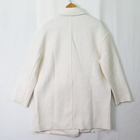 ZARA（ザラ） ウール混 金ボタン ダブルジャケット XS アイボリー 8073