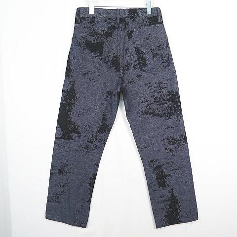 ZARA（ザラ） ジャガード デニム 5P パンツ 38 ネイビー/ブラック 7627