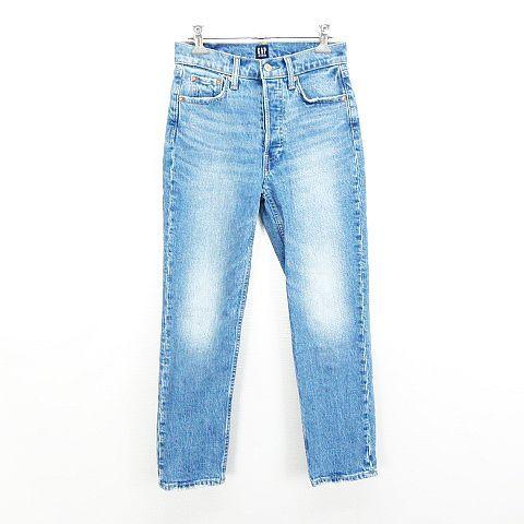 ギャップ Gap Denim デニム ジーンズ Cheeky Straight ボタンフライ ユーズド加工 ストレッチ 24 インディゴブルー Ekm レディース 1 ブランド古着販売のベクトル 通販 Yahoo ショッピング