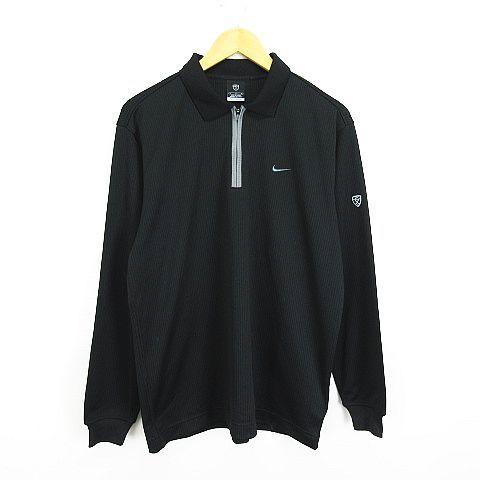 中古 ナイキゴルフ Nike Golf ポロシャツ 長袖 ハーフジップ ロゴ L ブラック Ekm メンズ ベクトル 古着 1 ブランド古着販売のベクトル 通販 Yahoo ショッピング