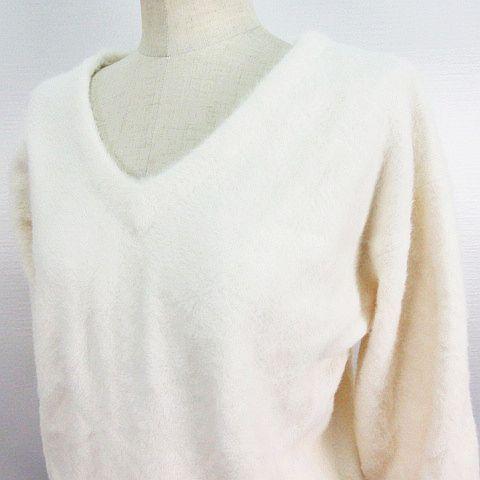 ジーナシス JEANASIS ニット セーター 長袖 ドロップショルダー V