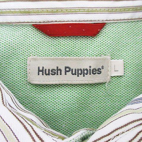 ハッシュパピー Hush Puppies ポロシャツ 半袖 ロゴ L ライトグリーン ※EKM メンズ｜vectorpremium｜03