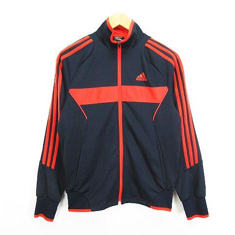 adidas ジャージ上下セット サイズ2 オレンジ/ネイビー adidas ジャージ上下セット ネイビーオレンジライン 平成ジャージ