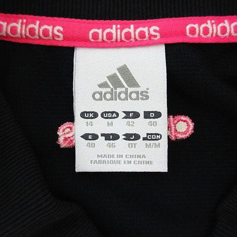 adidas ジャージジャケット 黒/白/ピンク トップス adidas アディダス ジャージ ジャケット 長袖 ジップアップ ライン