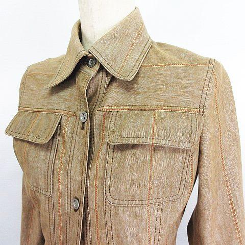 トラサルディ TRUSSARDI ジャケット アウター ステンカラー 長袖 38 