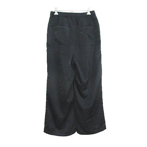 未使用品 LAKOLE ワイドパンツ ボトムス スリット ストレート サテン 